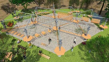 Der Hochseilgarten nur fr Kinder! 