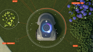 Die Husqvarna Vision der intelligenten Rasenpflege: Technologien wie KI, einem kabellosen Mhkonzept, Cloud Computing und 
hoch entwickelte Sensoren machen Zukunfts-Szenarien im heimischen Garten mglich.