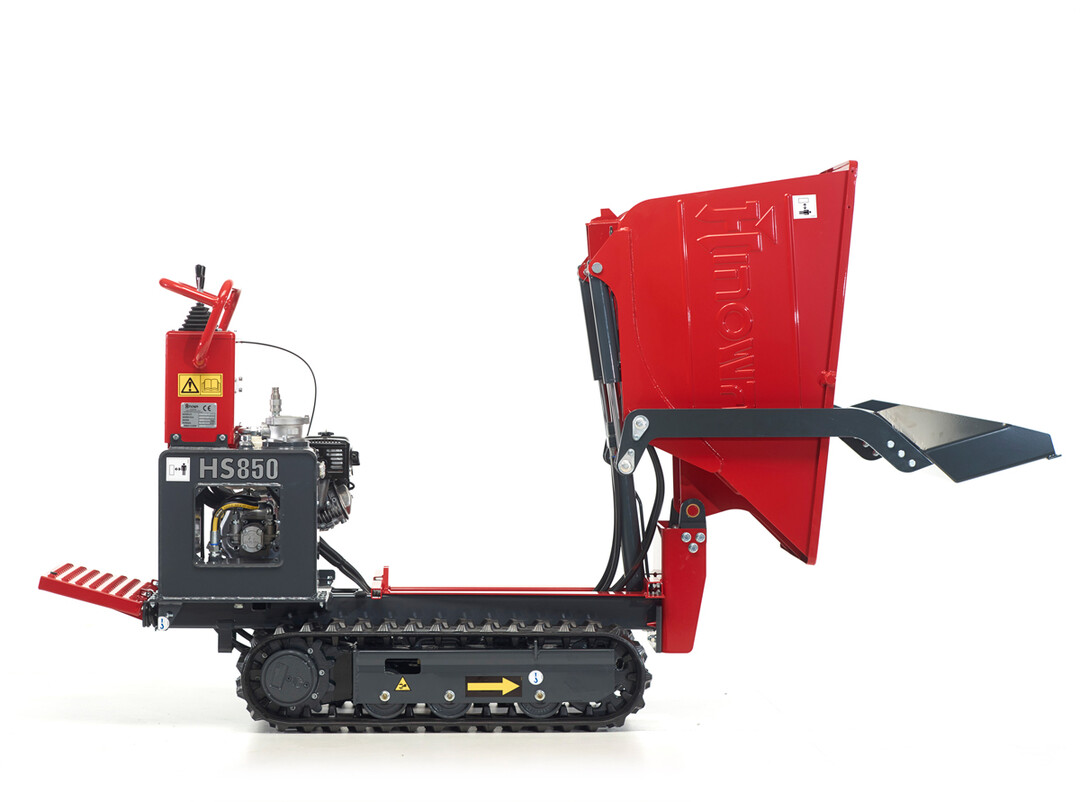 Hinowa Minidumper sind kleine Raupentransporter der Extraklasse. Die Modellpalette der Hinowa Dumper, mit 8 verschiedenen Grundmodellen reicht von 400 bis 2.500 kg Zuladung.   
