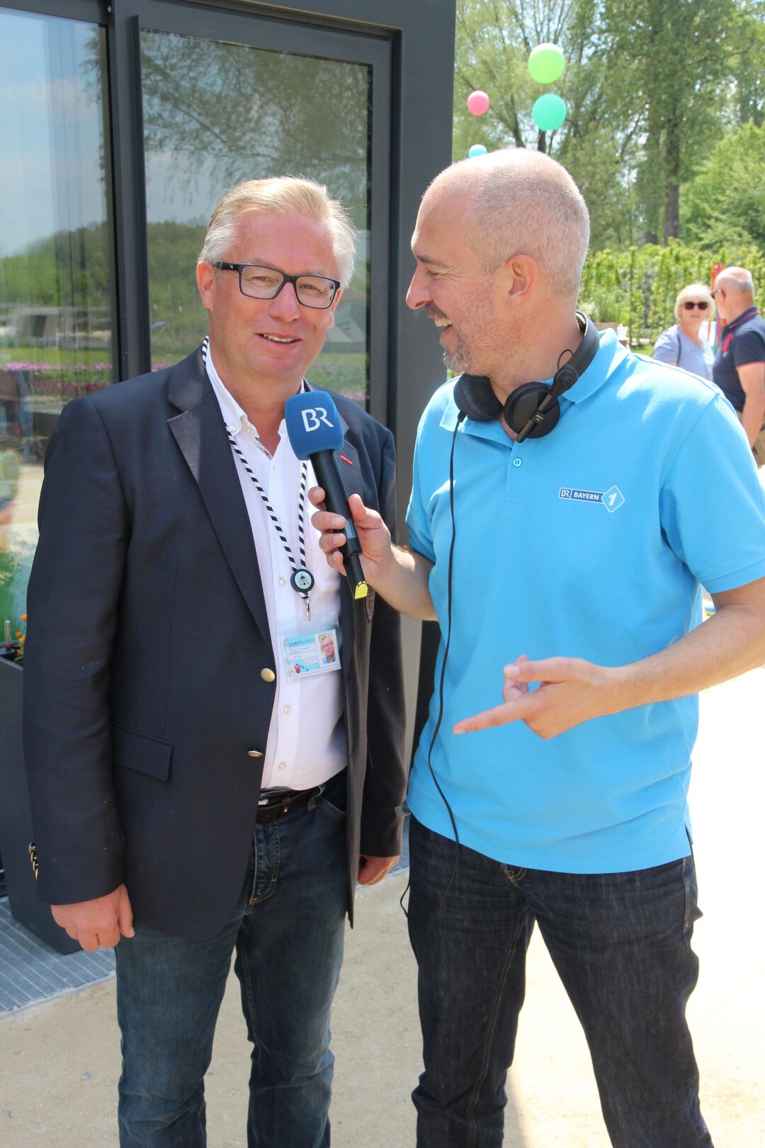 Im BR-Interview Peter Schubert, einer der beiden Gartenschau-Geschftsfhrer ...
