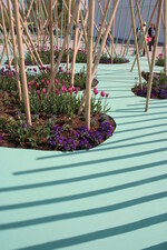 Neue Formen im Küchengarten. Er erfüllt seinen Anspruch und seine konzeptionelle Idee, das Schöne mit dem Nützlichen zu verbinden.