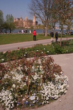 Blick vom Küchengarten Richtung Schloss.