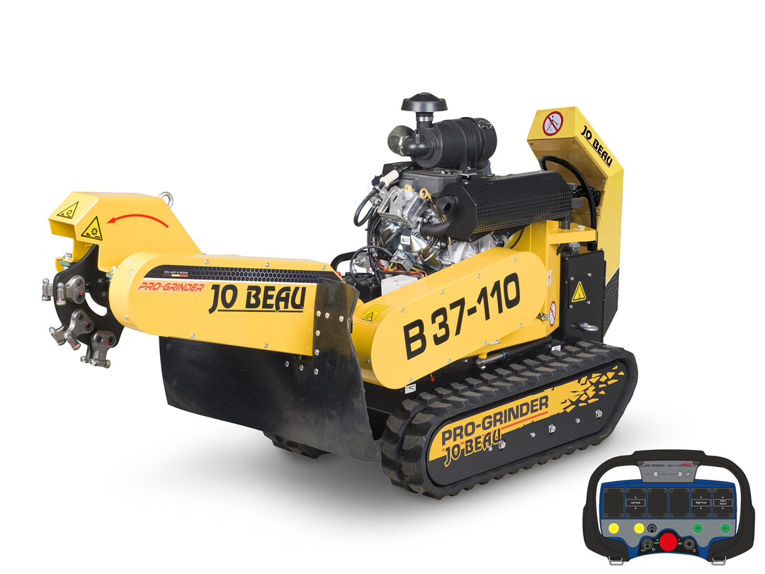 so schnell Frsen Sie Stubben mit der Jo Beau Frse B37-110RC: 300 mm: 3,5 min, 600 mm: 9 min, 1000 mm: 30 min