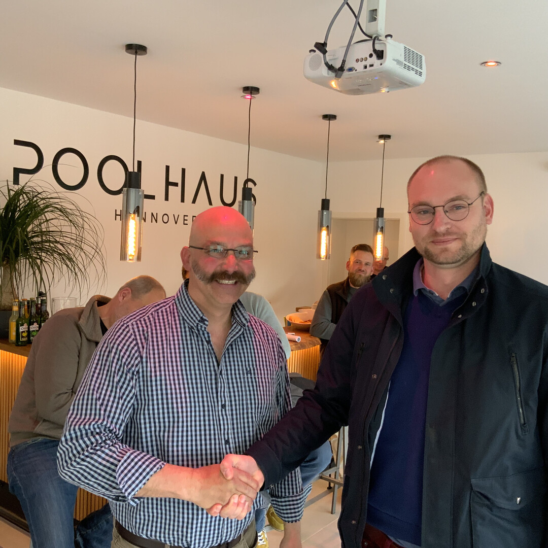 Jrgen Kruemmel mit dem amtierenden Regionalvorsitzenden Falko Werner