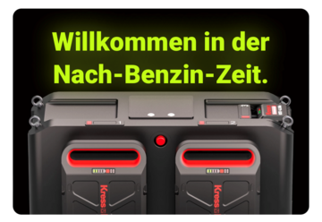 Auf seinem GaLaBau-Stand will Anbieter Kress das Ende der Benzin-ra einluten.