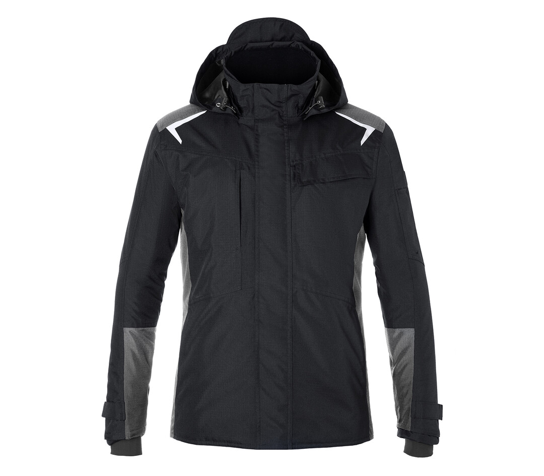 Körperbetonter Schnitt und innovativer Materialmix machen die neue Hardshelljacke zum perfekten Begleiter bei Wind und Wetter – auch in der Freizeit.