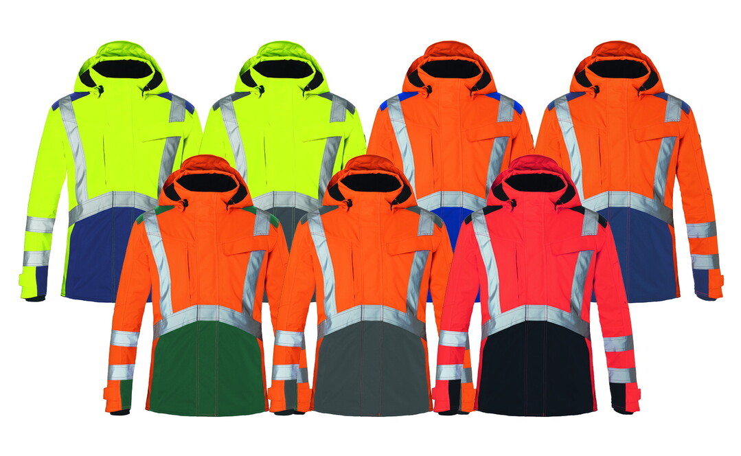 Die neue Hardshelljacke ist in sieben attraktiven Farbzusammenstellungen lieferbar.