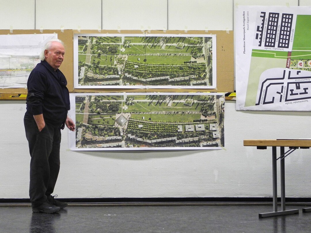 Gustav Lange 2012 bei der Brgerwerkstatt Mauerpark