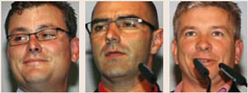 v.l. Nicolas Prettre, Christophe Verducci und Guillaume Lalanne