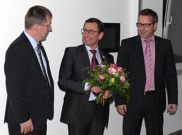 Seit 1. Januar 2015 zu dritt. Die Geschftsfhrer der ZinCo GmbH (v l n r. Dieter Schenk, Manfred Krger, Ulrich Schfer)