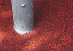 InspecS® - Revisionseinsatz, Farbe rot, für runde Pfosten, geschlossen, 45 mm Höhe