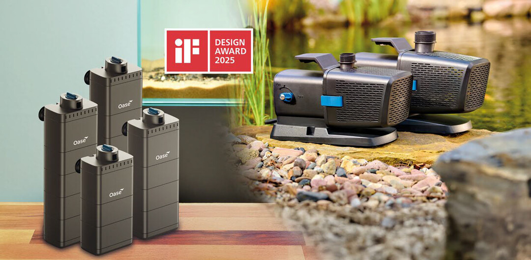 Die Wasserspielpumpe Aquarius Eco Premium mit der neuartigenCORE 6 Technology und der EcoFlow Innenfilter aus dem Aquaristiksortimentwerden mit dem Award gewürdigt.