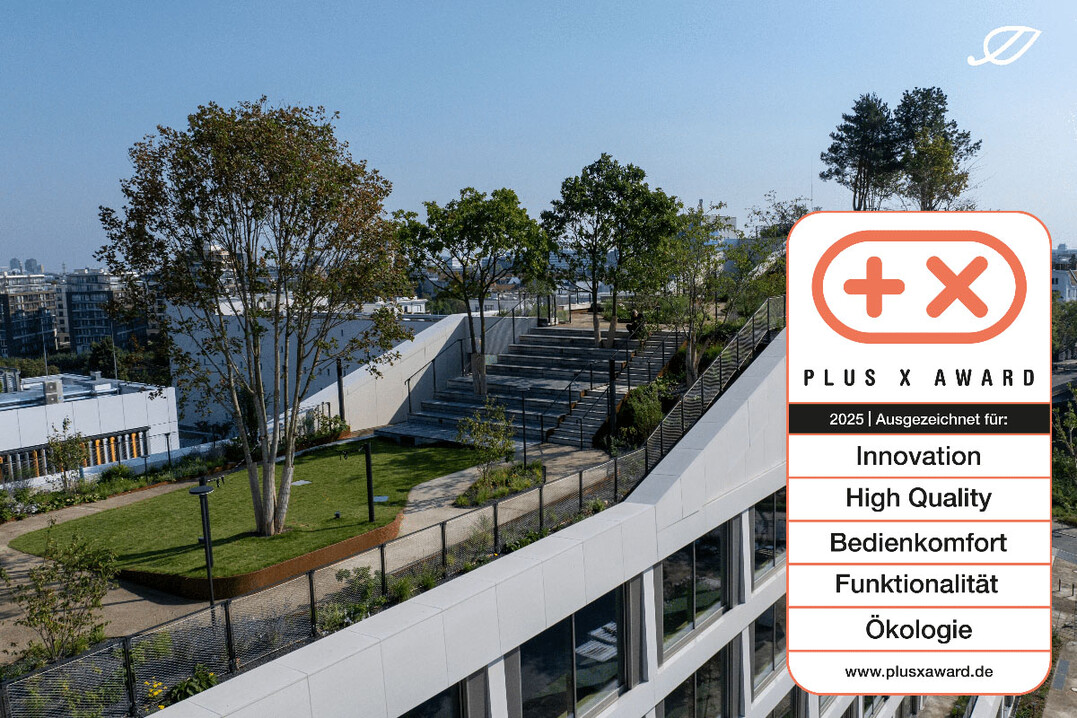 Optigrün gewinnt den PLUS X AWARD. Retentionsdächer überzeugen in mehreren Kategorien - von Innovation