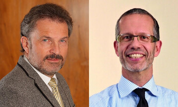 Udo Scheich (l.) geht nach 36 Jahren Betriebszugehrigkeit in den vorzeitigen Ruhestand. Thomas Prechtl (r.) bernimmt die Aufgabe als Verkaufsleiter Sd.