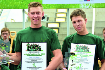 Vitus Pirschlinger und Michael Schmidt (beide Gaissmaier Landschaftsbau aus Freising) starten fr Deutschland.
