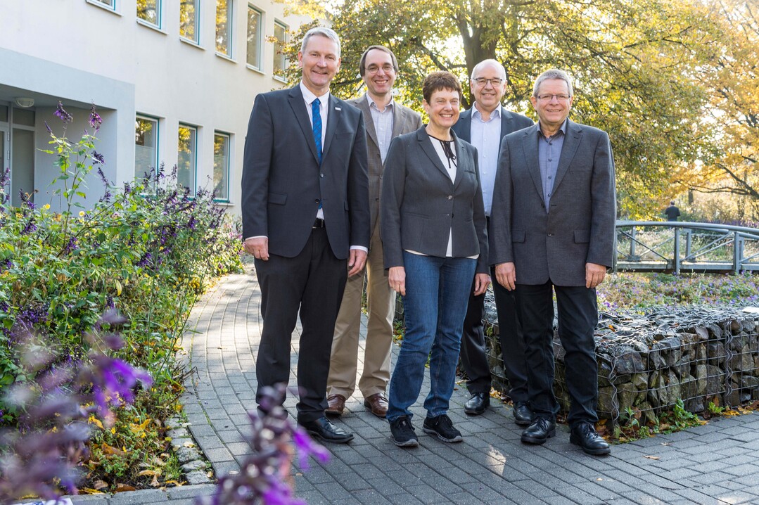 Das Organisationsteam der 47. Kontaktstudientage: Vorsitzender des Freundeskreises Marc-Guido Megies, Prof. Dr. Diemo Daum, Dr. Ilona Brckner, Prof. Dr. Henning Schacht und Prof. Dr. Rdiger Anlauf (v.l.).