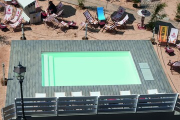 Poolterrasse am Stadtstrand in Erlangen
