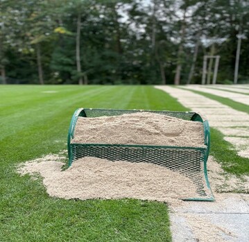 Quarzsand verbessert die Drainage-Eigenschaften des Bodens und frdert das Wurzelwachstum des Rasens.