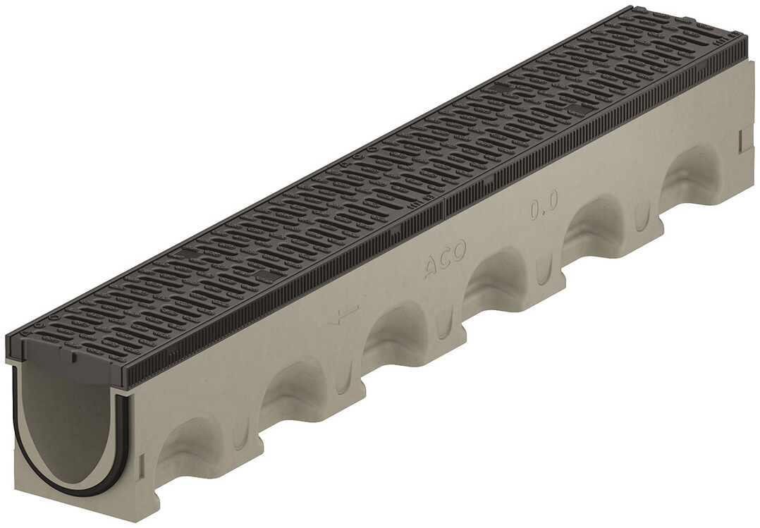 BU: ACO DRAIN Multiline NX Rinne mit Kunststoff Kante und Rost