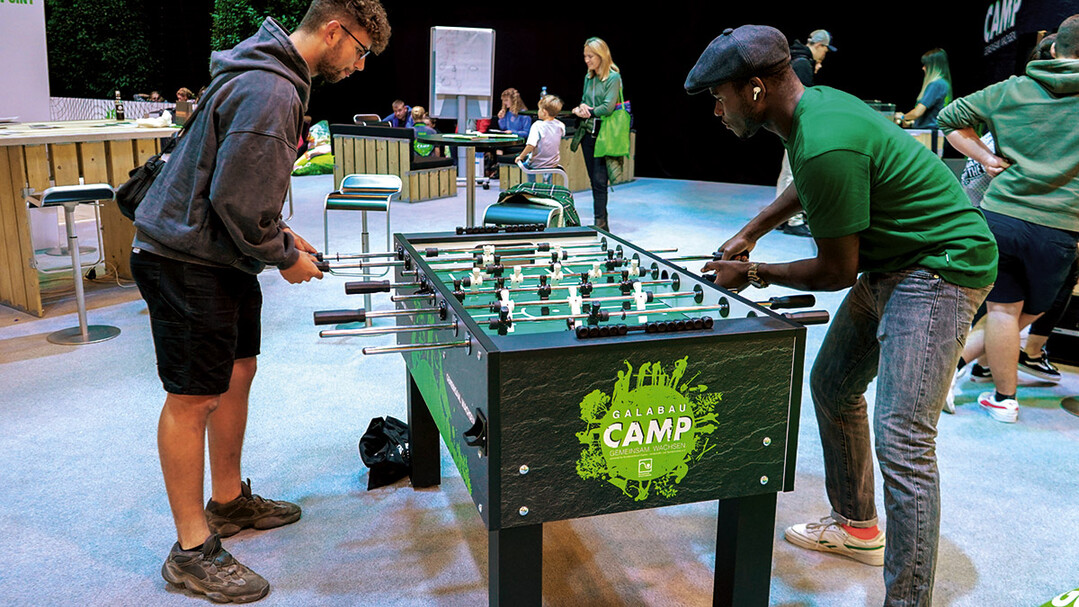 Informieren und chillen  das GaLaBau-Camp ist Treffpunkt fr den Nachwuchs.
