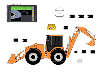 Auch bei Lffelbaggern kann die 3D-Maschinensteuerung Unicotrol3D zum Einsatz kommen. Dort kombiniert das System die Untersttzung von Schwenkausleger, Doppelausleger und Tiltrotator mit Spezialsensoren sowie Sensoreinheiten fr Gelenkwelle, Frontarm und Lffel.