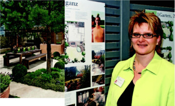 Ein Messe-Schaugarten (oben: „Mein Kchengarten“ von Flora Gartengestaltung auf der Giardina, rechts: Claudia Gaude-Mies auf der Garten Mnchen) ist ein guter Ort, sich potenziellen Kunden zu prsentieren