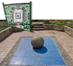 1 Von Landschaftsarchitekt Christian Pacyna geplanter und von Jürgen Gentzmer gebauter Senkgarten in der MuGa