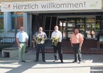 v.l.: Prof. Rudolf Walter Klingshirn, Direktor des VGL Bayern, Dr. Thomas Wilms, neuer Geschäftsführer der DEULA Bayern und der Akademie Landschaftsbau Weihenstephan, zusammen mit seinem Vorgänger Norbert Stöppel sowie Gerhard Zäh, Präsident des VGL Bayern