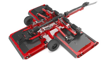 Ergnzt werden kann der Toro Outcross 9060 oder auch jedes andere geeignete Zugfahrzeug durch das Anbaugert dem Schleppmhwerk Toro Groundsmaster 1200 mit 3,7 m-Schnittbreite. 