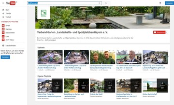 Der neue YouTube-Kanal vom Verband Garten-, Landschafts- und Sportplatzbau Bayern e. V.