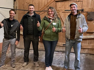 Tobias Skries, Michael Drescher, Ramona Glatz und Dominik Bartsch