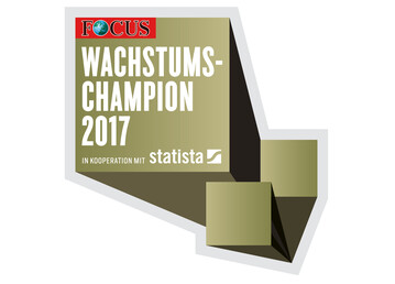Wachstumchampion 2017 - die Auszeichnung von Focus und statista
