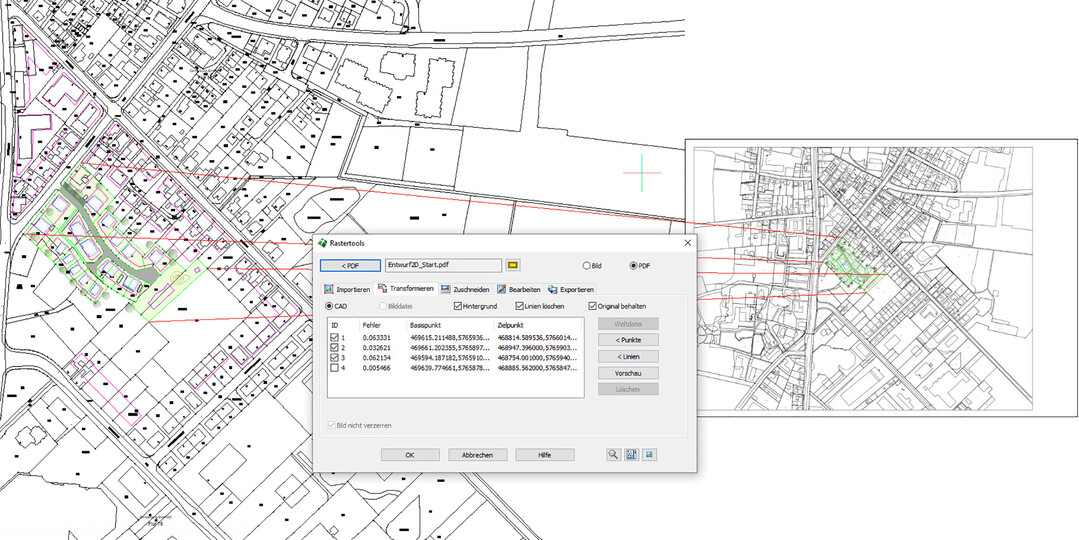 WS LANDCAD 2023  Transformieren und Zuschneiden von PDFs