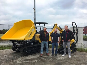 Gerteverleih Wetterau ist neuer Yanmar-Hndler. (v.l.n.r. Bernd Weischedel, Andreas Knig, Helmuth Weischedel)